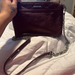 Rebecca Minkoff Dark Red Leather Crossbody Bag